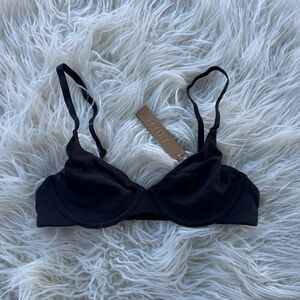 Skims Cotton Jersey T-shirt Bra Soot Size 30B